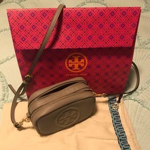 SOLD. Tory Burch Perry Bombe mini bag + dust bag
